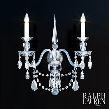 Elegant Crystal Two-Light Sconce 3D model image 1 