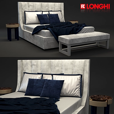 Sleek Kubrick Bed Set 3D model image 1 