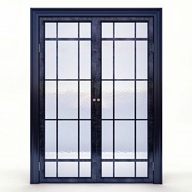 Elegant English Interior Door 3D model image 1 