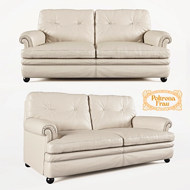 Dream A: Elegant Italian Leather Armchair 3D model image 1 