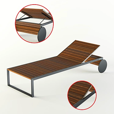 Relax & Unwind with Our Garden Lounger 3D model image 1 