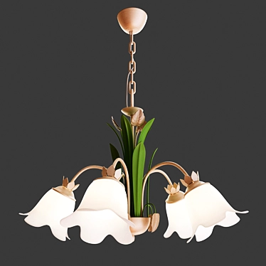 Belgian Elegance - Fermini 5-Light Chandelier 3D model image 1 