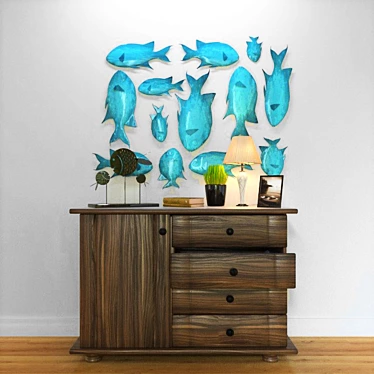 Aquatic Vibes: Unique Fish Decor 3D model image 1 