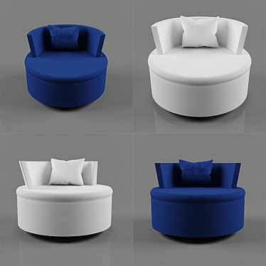 SABA Quinta Strada: Round Armchair Elegance 3D model image 1 