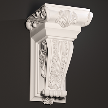 Classic Capital Fretwork 3D model image 1 