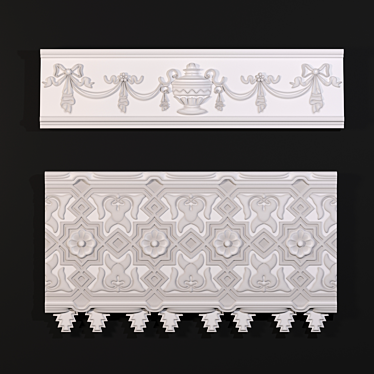 Classic Style Gypsum Moldings 3D model image 1 