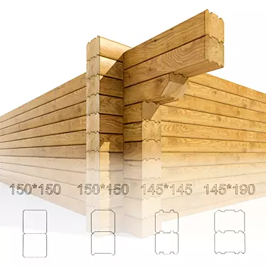 Versatile Timber for Wood Homes 3D model image 1 