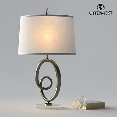 Elegant Glass Ball Lamp 3D model image 1 