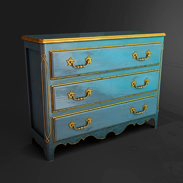 Elegant Sidney Chest: 3D Render + OBJ 3D model image 1 