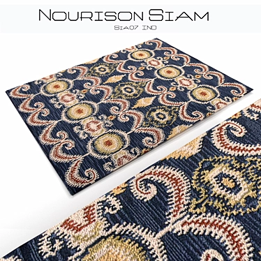 Modern Siam Wool Carpet by Nourison 3D model image 1 