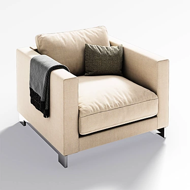 Elegant Reversi Sofa: Timeless Beauty 3D model image 1 