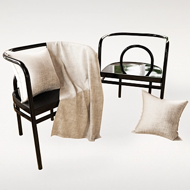 Sleek & Stylish Black Chair 3D model image 1 