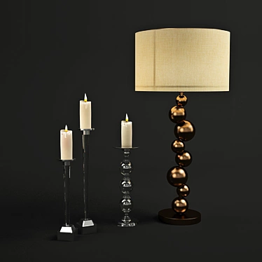 Arte Luxury Table Lamp - Elegant Italian Design 3D model image 1 