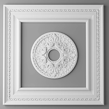 Elegant Fretwork: Peterhof Rosette & Trim 3D model image 1 