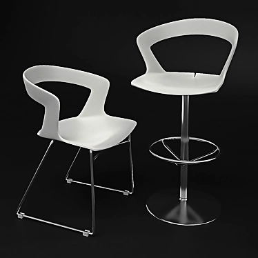 Modern Ibis Chairs - Stylish and Comfortable 3D model image 1 