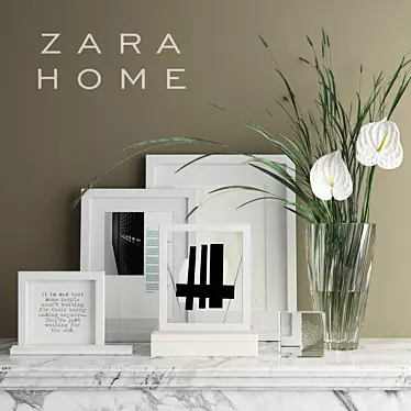 Elegant Zara Home Decor Set 3D model image 1 