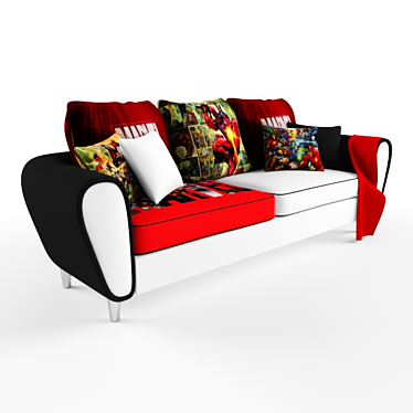 Title: Comic Sofa: Relax and Unwind 3D model image 1 