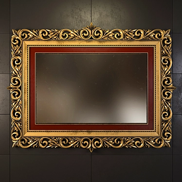 The mirror in carved frame