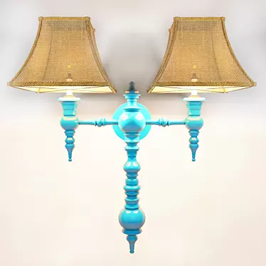 Cap Ferrat Bleu Double Sconce 3D model image 1 