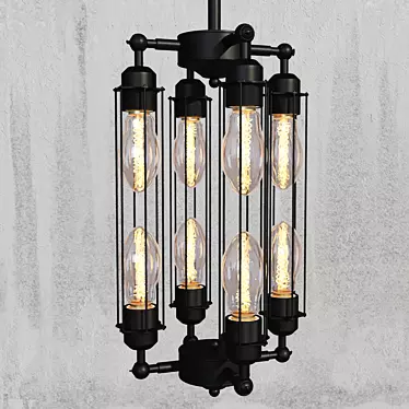 Industrial Hanging Light 713 Model 3D model image 1 