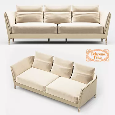 Luxury Leather Sofa: Poltrona Frau "Bretagne 3D model image 1 