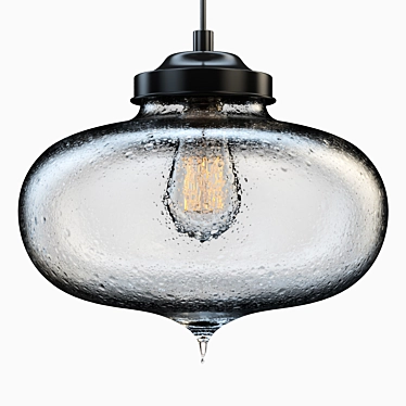 Italian Glass Pendant Light: Modern Elegance 3D model image 1 