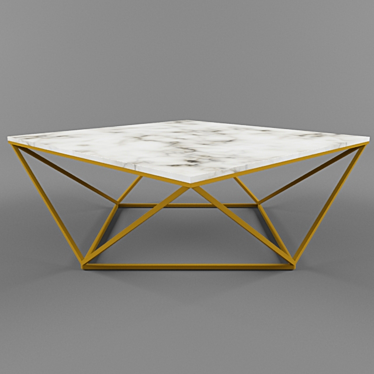 Contemporary Jasmine Marble Coffee Table 3D model image 1 
