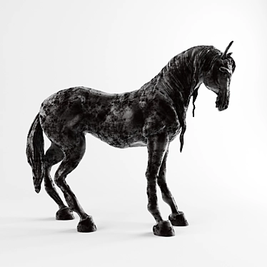 Elegant Equestrian Sculpture: HORSE ARTEVALUCE 3D model image 1 