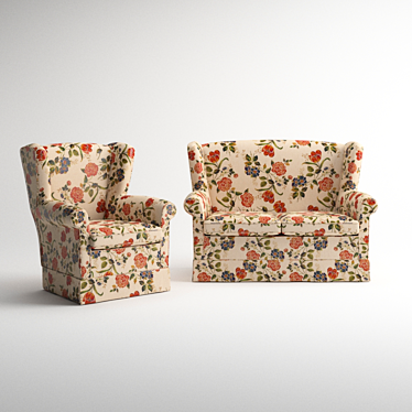 Italian Handmade Bergere Sofa by Presalotto 3D model image 1 