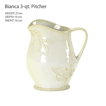 Elegant Certified International 3-qt. Pitcher 3D model image 1 