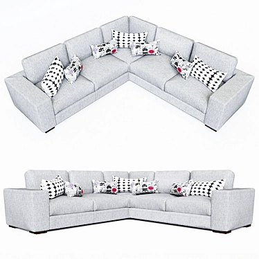 Modern Upholstered Sofa 3D model image 1 
