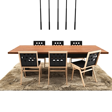 Urban Elegance: Roland Rainer Tableset 3D model image 1 