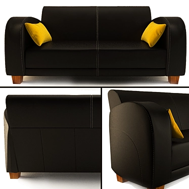 Fruity Leather Sofa: W 1900 D 900 H 840 3D model image 1 