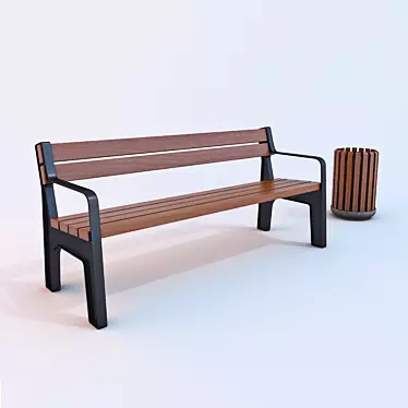 City Bench Set - "Город 3D model image 1 