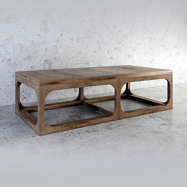 Rustic Charm: Artwood DENVER Coffee Table 3D model image 1 