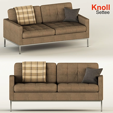 Midcentury Elegance: Florence Knoll Settee 3D model image 1 