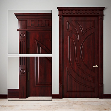 Classic Style Door 3D model image 1 