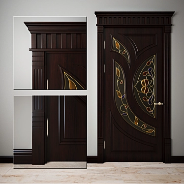 Classic Style Door 3D model image 1 