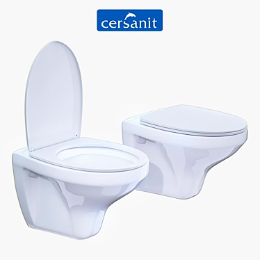 Cersanit DELFI Hanging Toilet - Modern Design 3D model image 1 