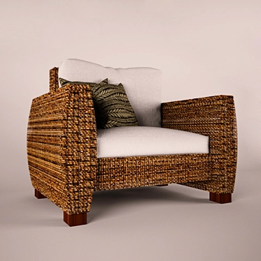 Handwoven Relaxation Chair 3D model image 1 