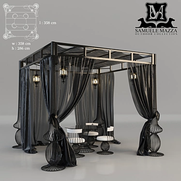 Sole Sliding Cover Gazebo 3D model image 1 