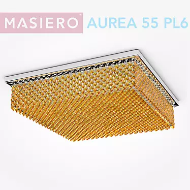 Masiero Aurea 55 PL6 Crystal Chandelier 3D model image 1 