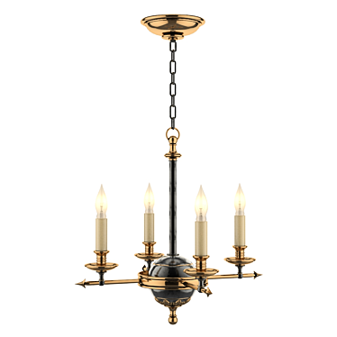 Leaf and Arrow Small Chandelier - Elegant Lighting for Any Space 3D model image 1 