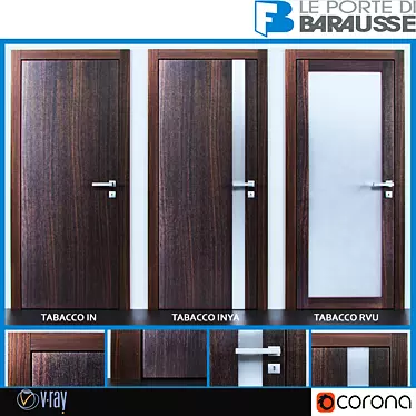 Elegant Barausse Doors: Tabacco Collection 3D model image 1 