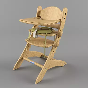 Geuther Swing High Chair - Stylish and Practical 3D model image 1 