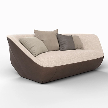 Elegant Isanka Sofa by Walter Knoll 3D model image 1 