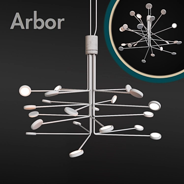 Modern Tree Pendant Light 3D model image 1 