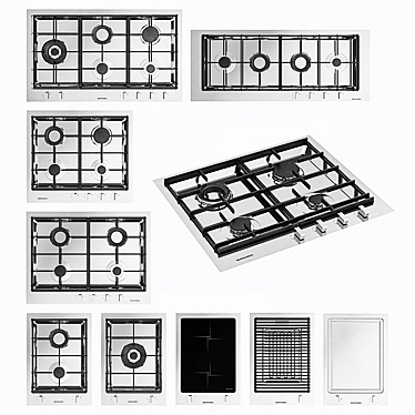 Barazza Set - Versatile Cooktops & Grills 3D model image 1 