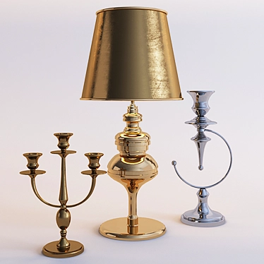 Elegant Home Decor Set 3D model image 1 