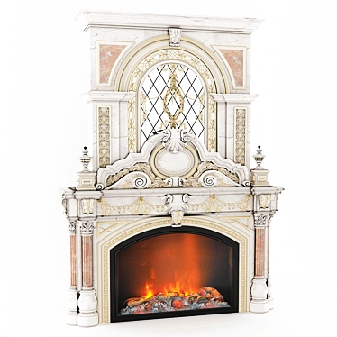 Cozy Fire: Russian Translator Fireplace 3D model image 1 